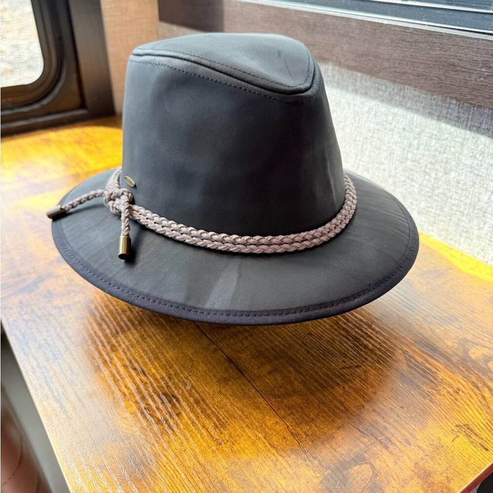 NWT ADORA Black whimsigoth boho Fedora with Braided Detail & distressing